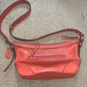Coach Purse Peach Leather